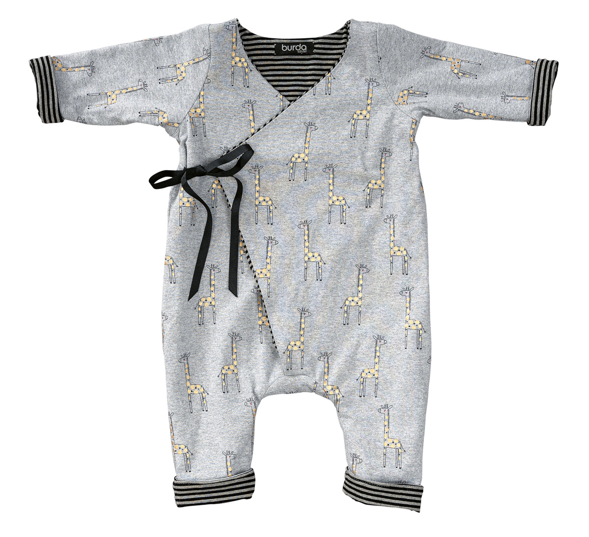 Patron Burda n°9314 - Grenouillère croisée pour bébé