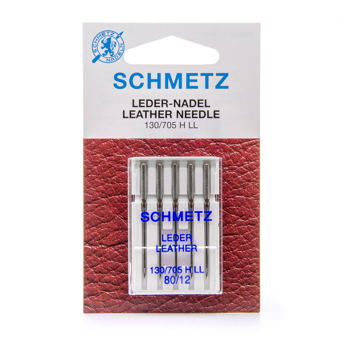 Assortiment de 5 aiguilles machine SCHMETZ Cuir - Taille 80