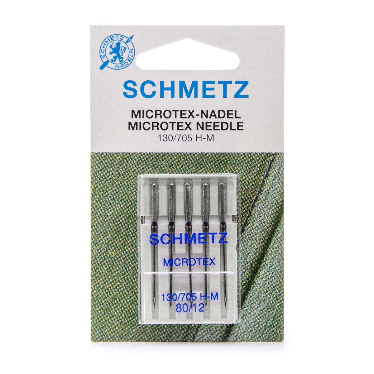 Assortiment de 5 aiguilles machine SCHMETZ Microtex - Taille 80