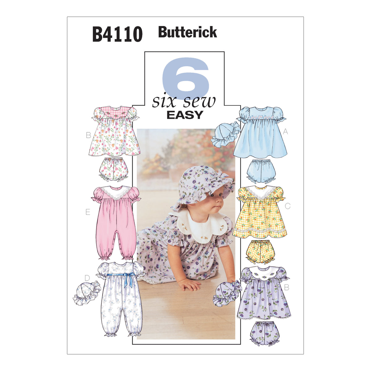 Patron Butterick n°4110 – Ensemble de vêtements pour bébé