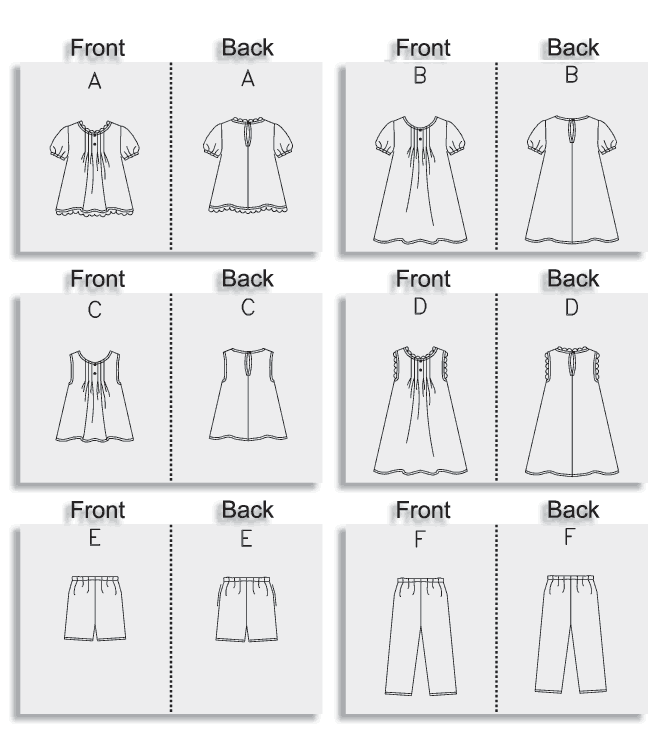 Patron Butterick n°4176 – Ensemble de vêtements pour enfants