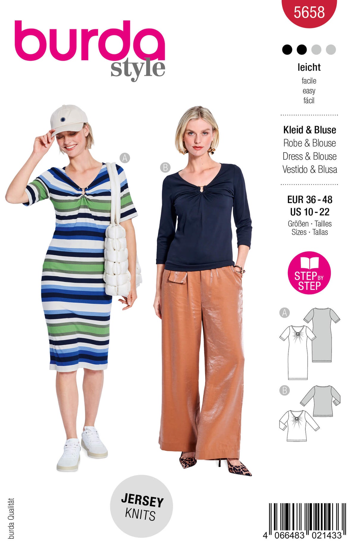 Patron Burda 5658 – Robe et top femme élégants