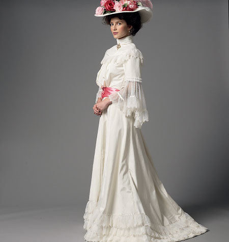 Patron Butterick n°5970 – Ensemble historique : haut ajusté, jupe longue et ceinture