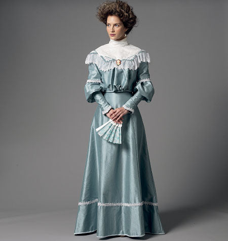 Patron Butterick n°5970 – Ensemble historique : haut ajusté, jupe longue et ceinture
