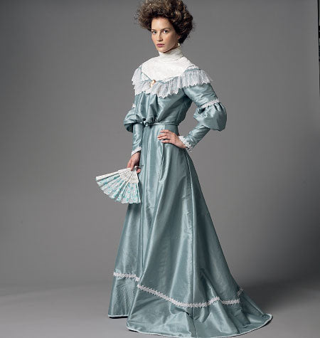 Patron Butterick n°5970 – Ensemble historique : haut ajusté, jupe longue et ceinture