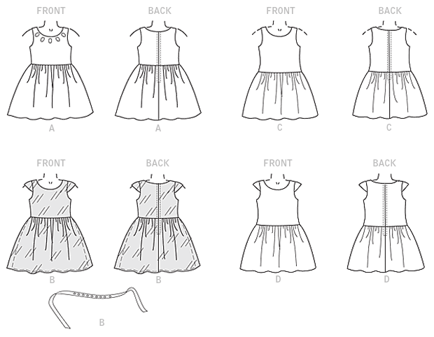 Patron Butterick n°6201 - Robe pour enfants