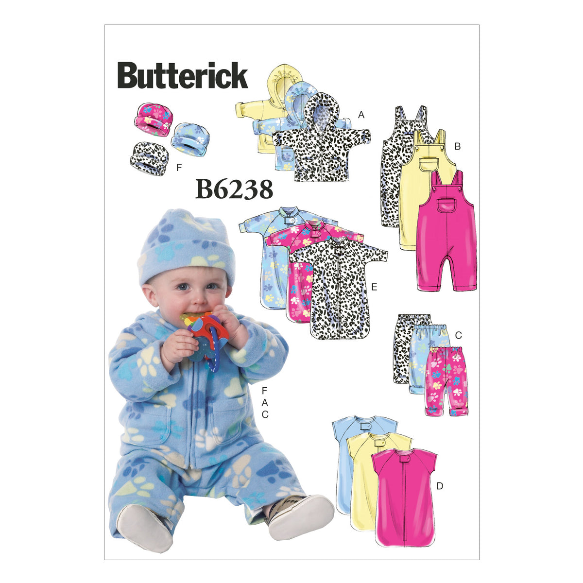 Patron Butterick n°6238 - Ensemble pour bébé