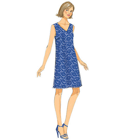 Patron Butterick n°6317 - Robe à encolure en V
