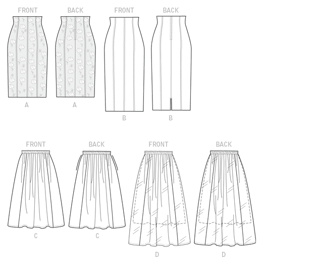 Patron Butterick n°6326 - Jupe élégante et polyvalente