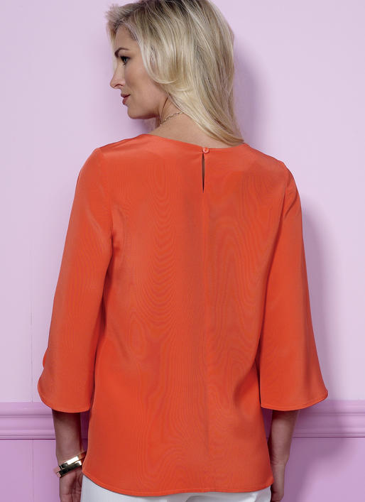Patron Butterick n°6456 - Haut ample avec manches tulipe ou à volants