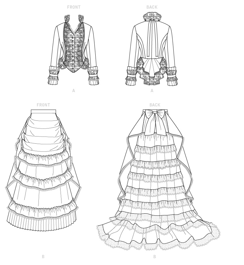 Patron Butterick n°6692 - Costume historique victorien