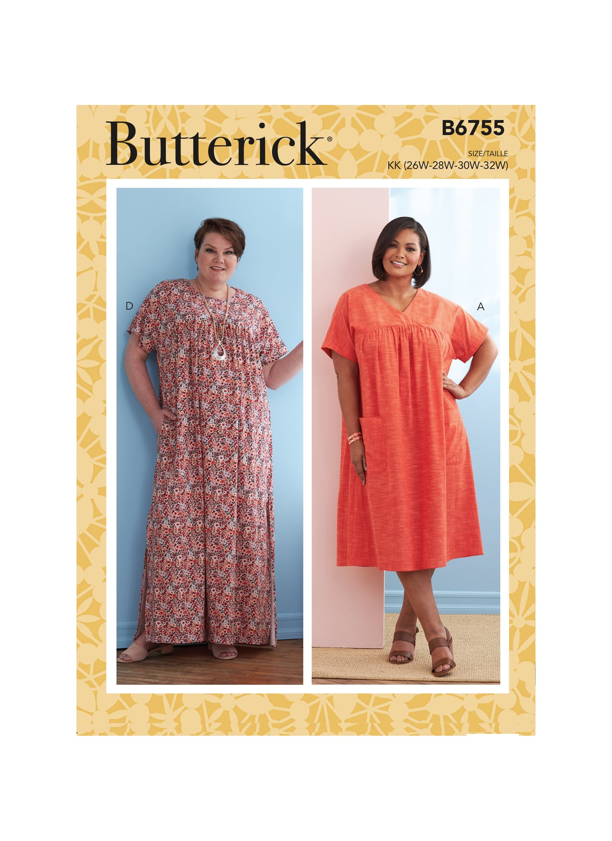 Patron Butterick n°6755 - Robes amples et élégantes