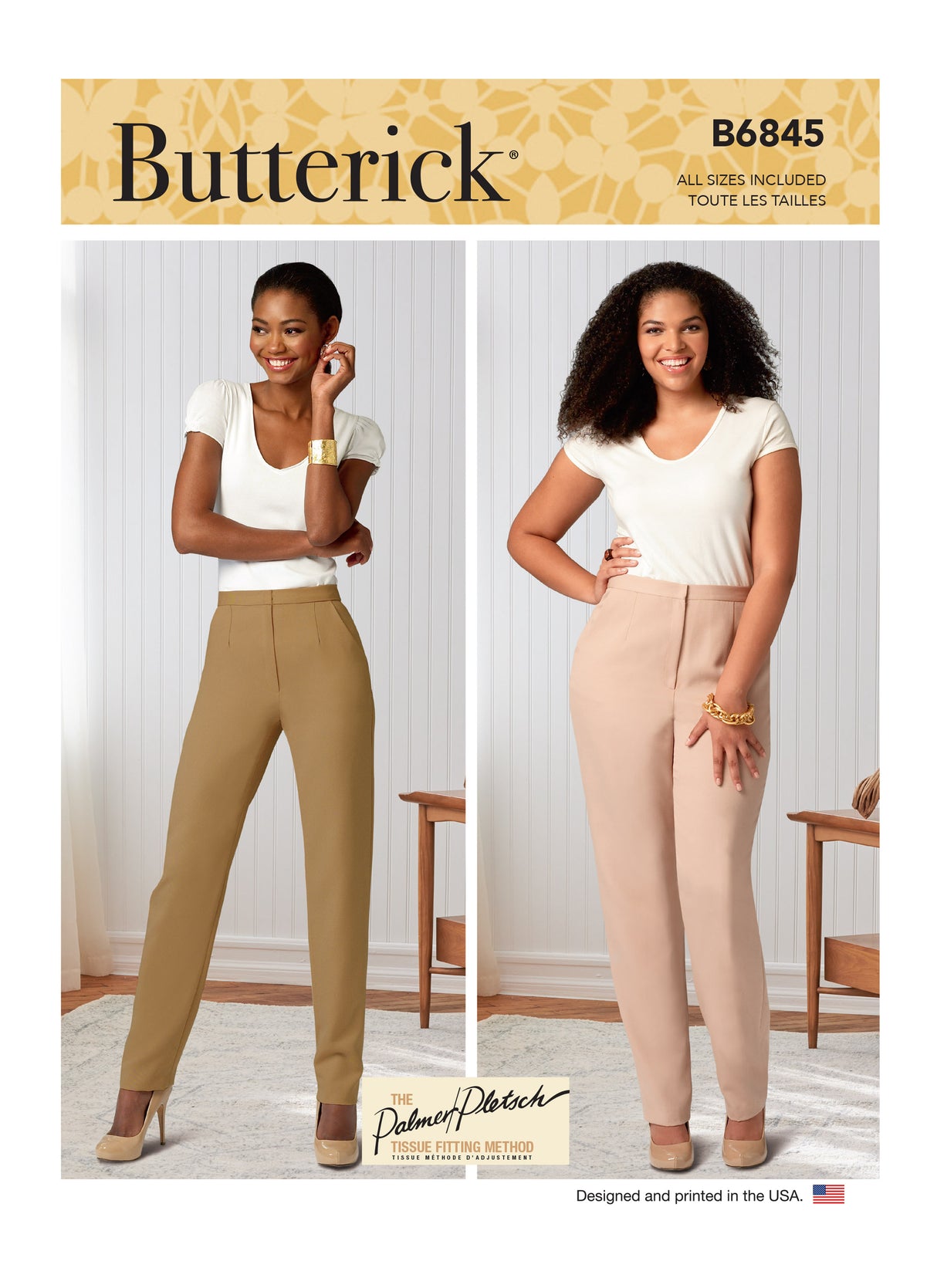 Patron Butterick n°6845 - Pantalon fuselé semi-ajusté
