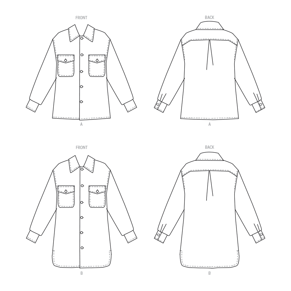 Patron Butterick n°6916 – Veste pour enfants, adolescents et adultes