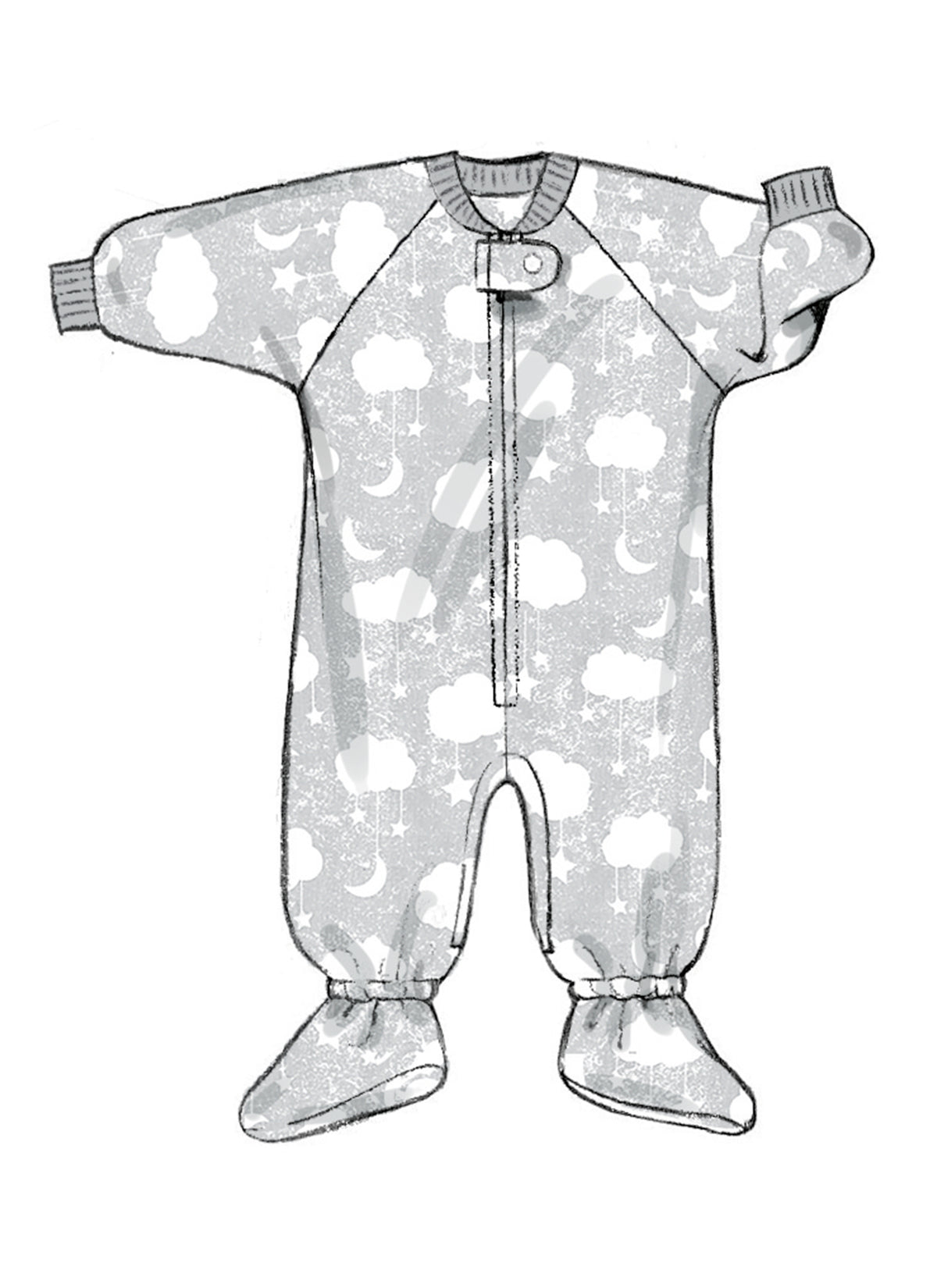 Patron Butterick n°6968 - Ensemble de layette pour nouveau-né