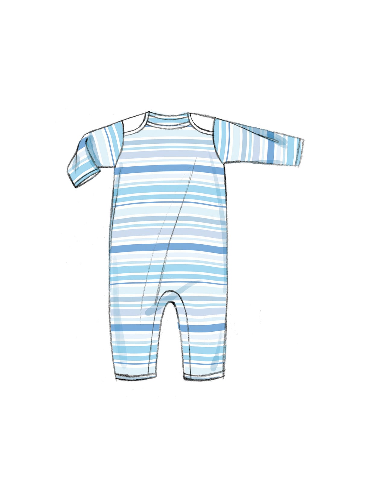 Patron Butterick n°6970 - Ensemble complet pour bébé : veste, salopette, robe, pantalon, chapeau et bonnet