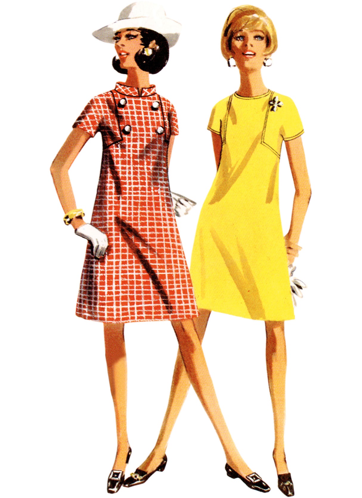Patron Butterick n°6990 - Robe vintage des années 1960