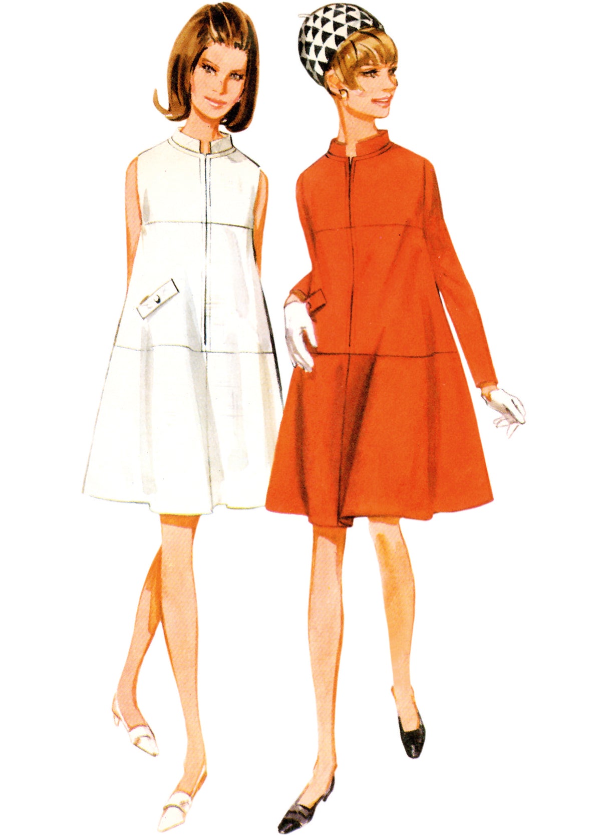 Patron Butterick n°6991 - Robe trapèze vintage des années 1960