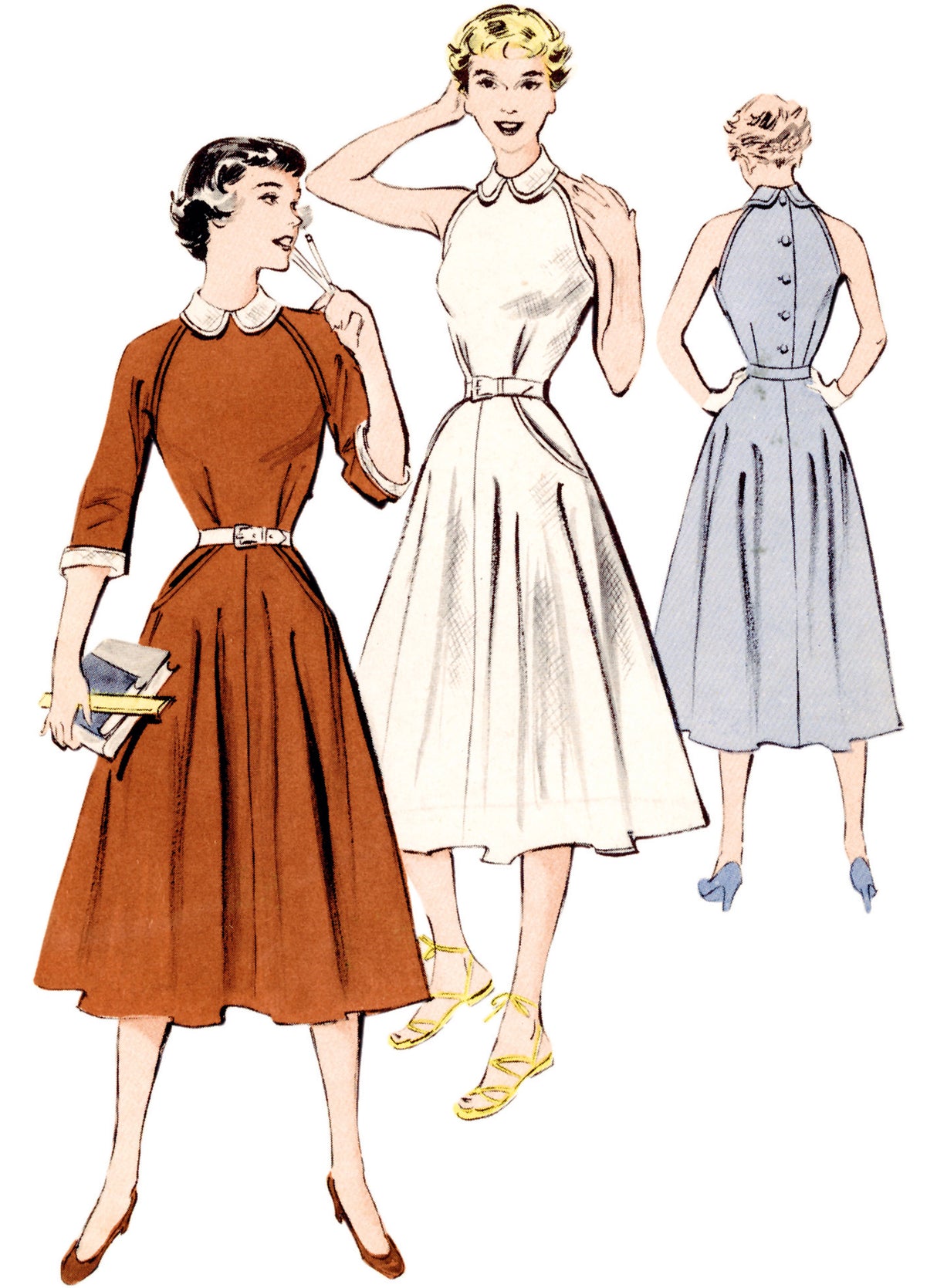 Patron Butterick n°6992 - Robe vintage des années 1950