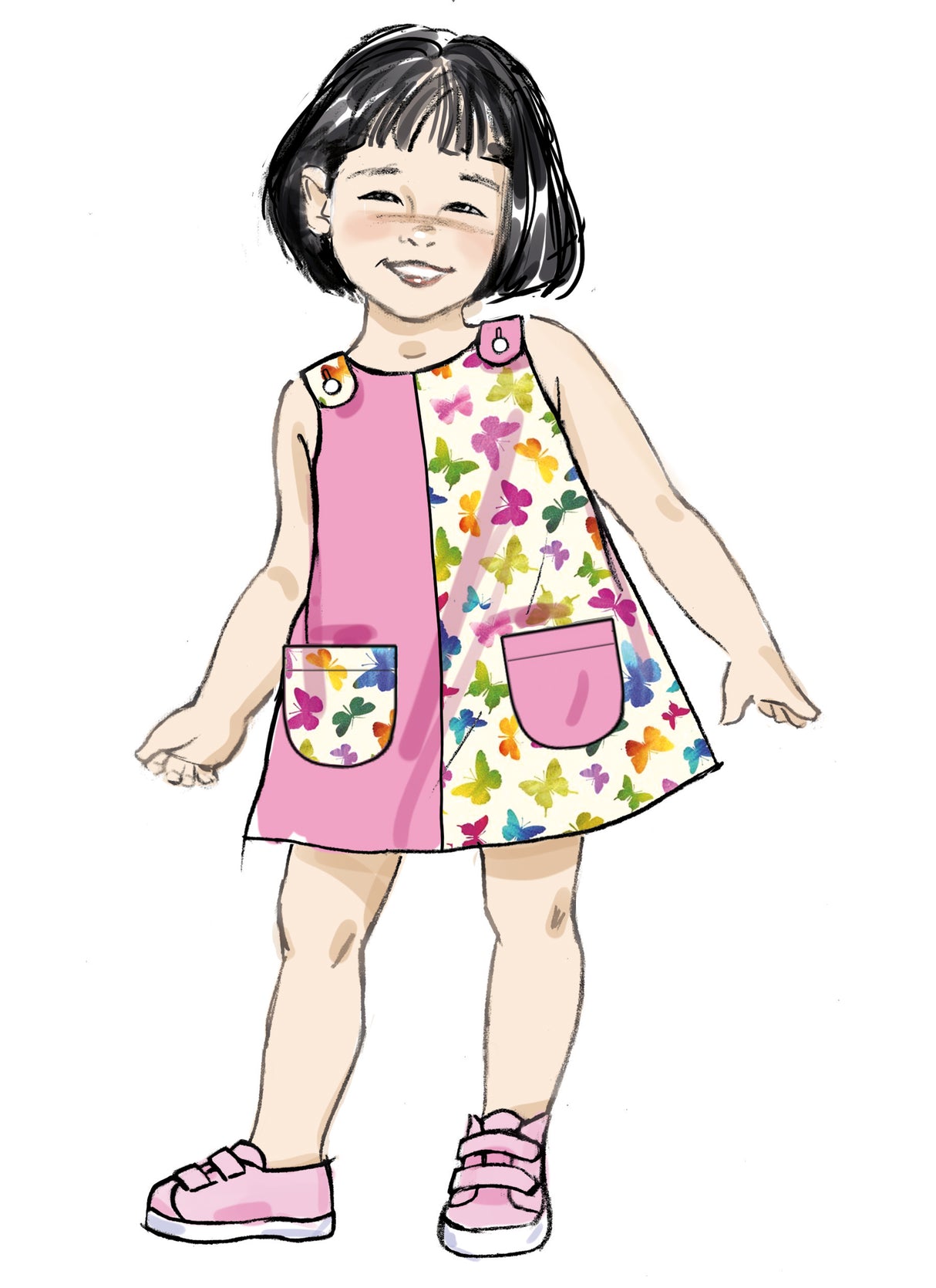 Patron Butterick n°7003 - Robes et culottes pour tout-petits