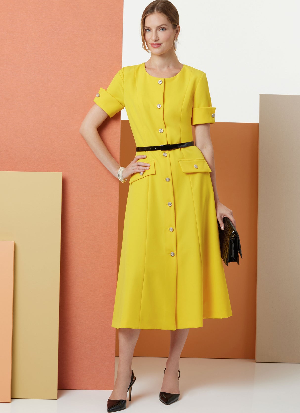 Patron Butterick n°7005 – Robe à découpes princesse