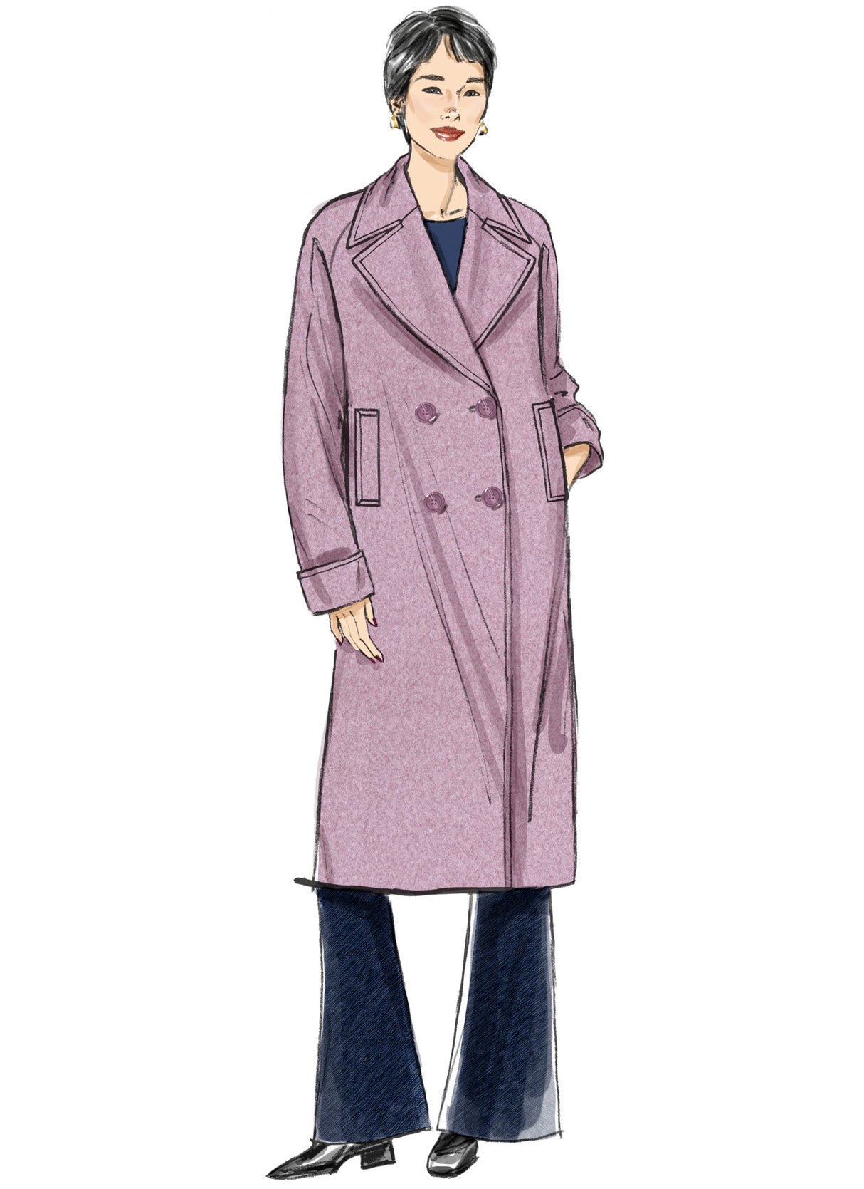 Patron Butterick n°7007 – Veste et manteau à double boutonnage