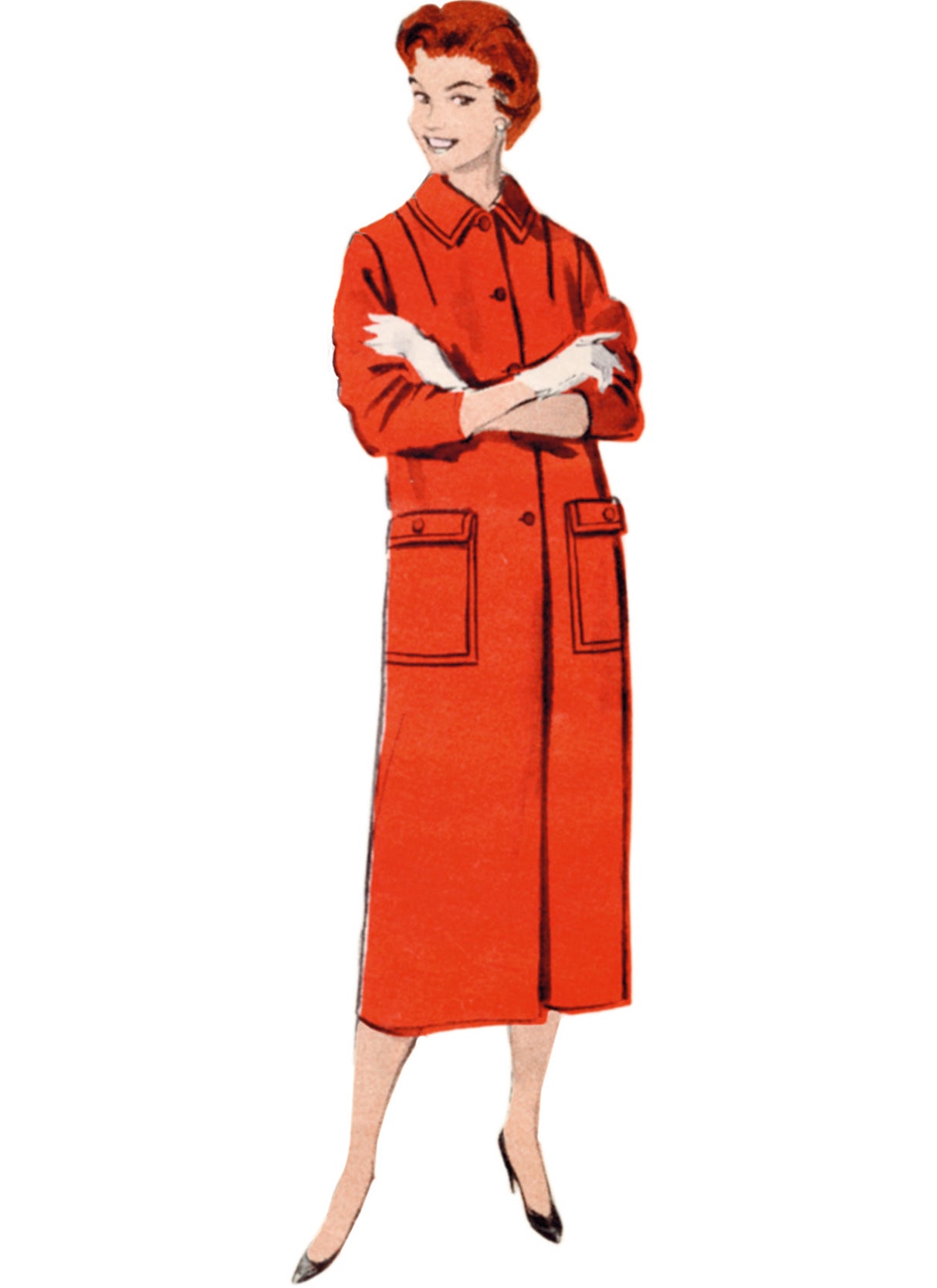Patron Butterick n°7020 – Manteau vintage des années 1950
