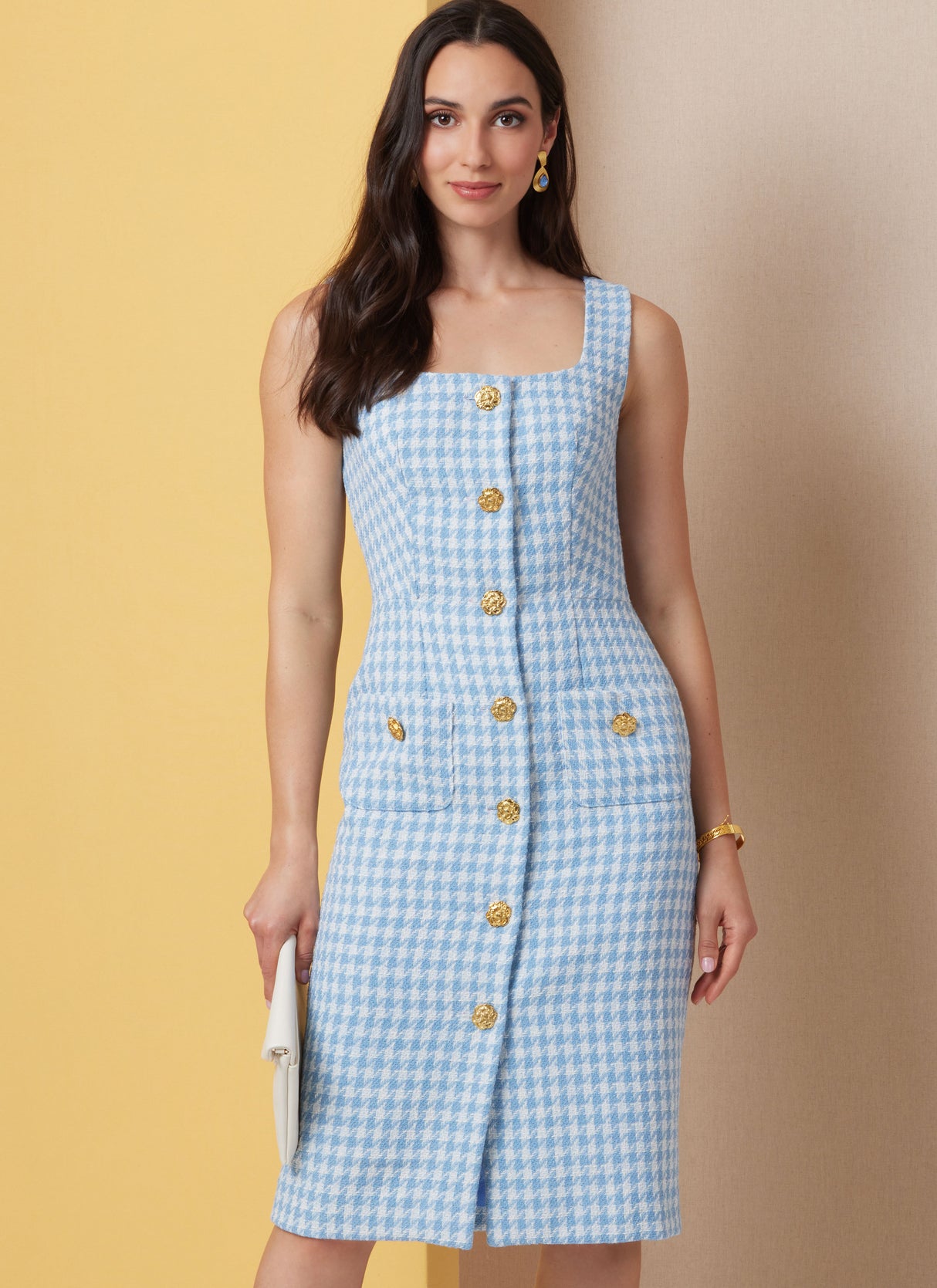 Patron Butterick n°7022 – Robe droite sans manches & poches