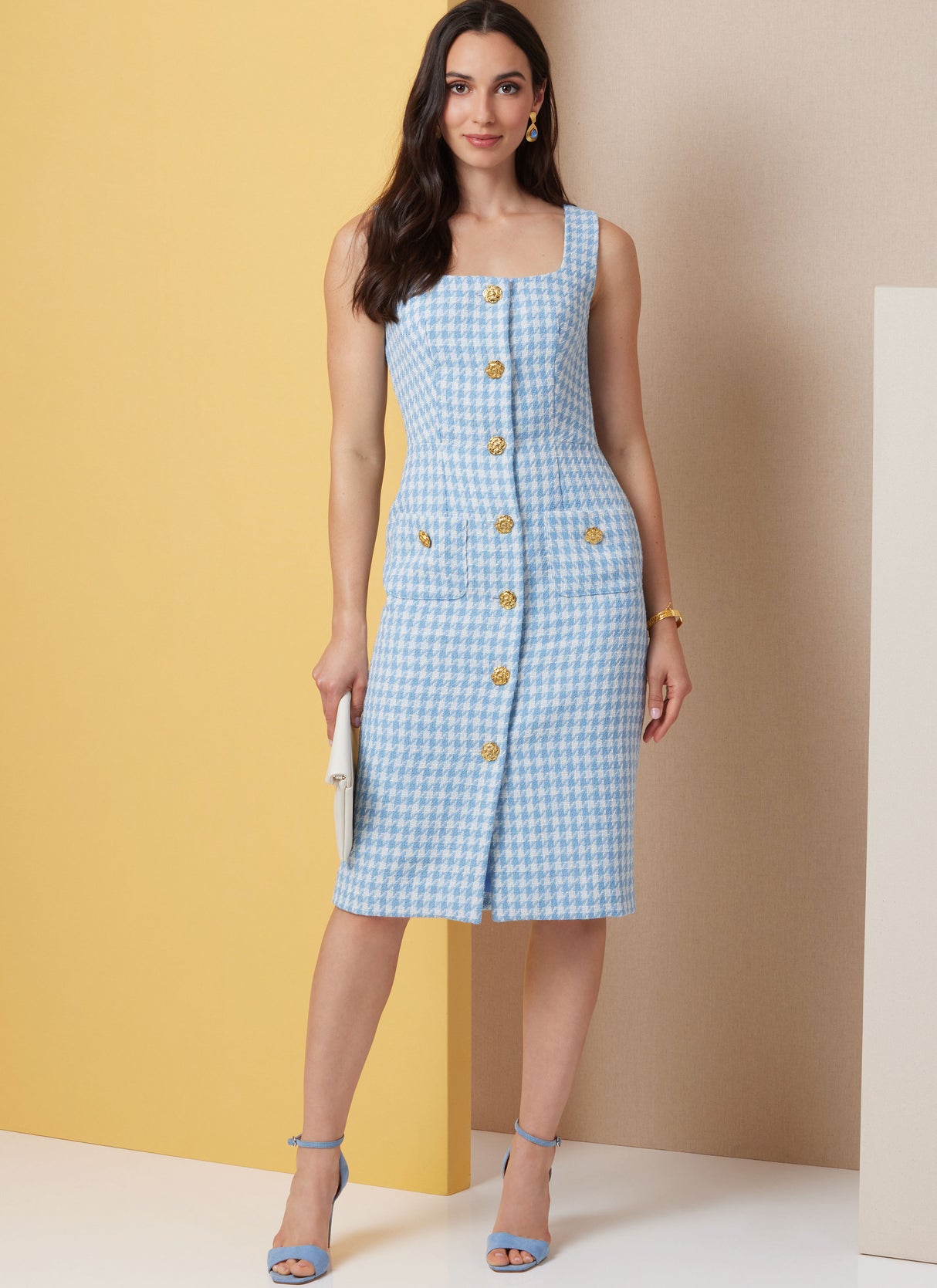Patron Butterick n°7022 – Robe droite sans manches & poches