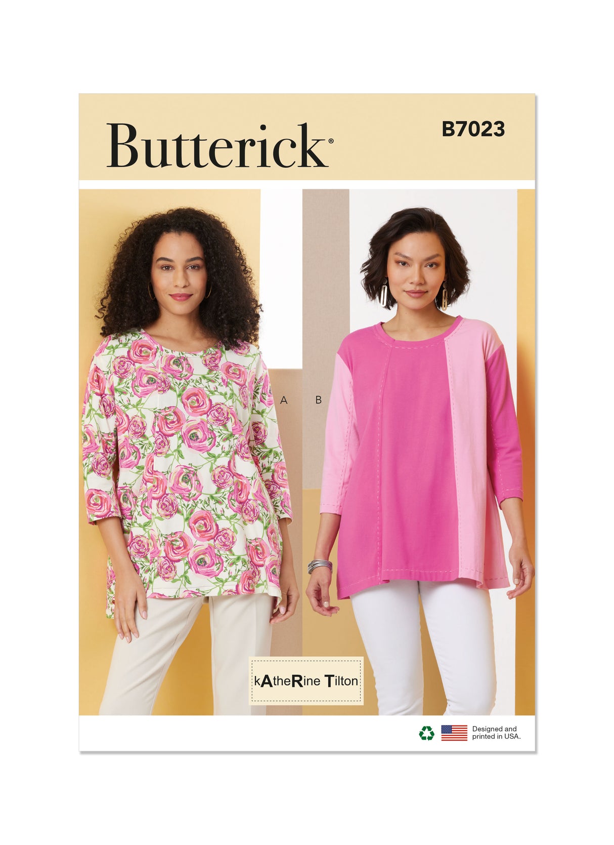 Patron Butterick n°7023 – Tunic ample à manches 3/4
