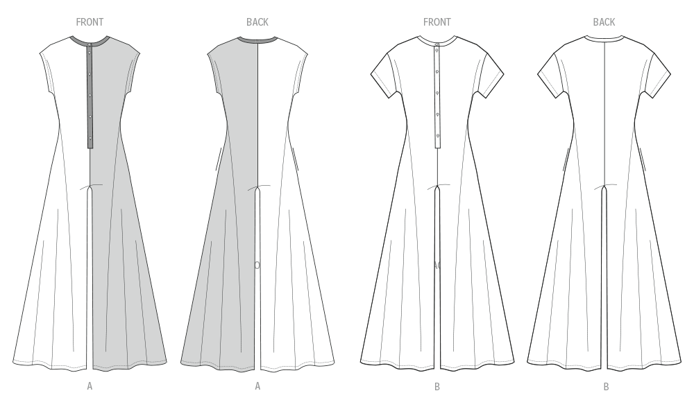 Patron Butterick n°7029 – Combinaison lounge à boutons