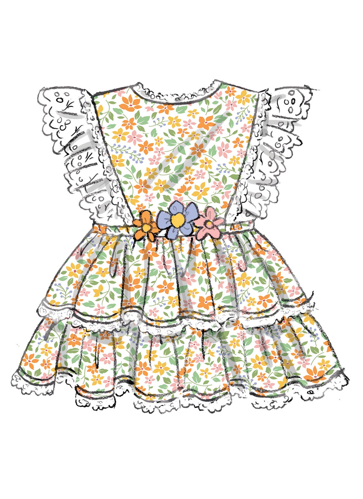 Patron Butterick n°7031 – Romper bébé & nœud
