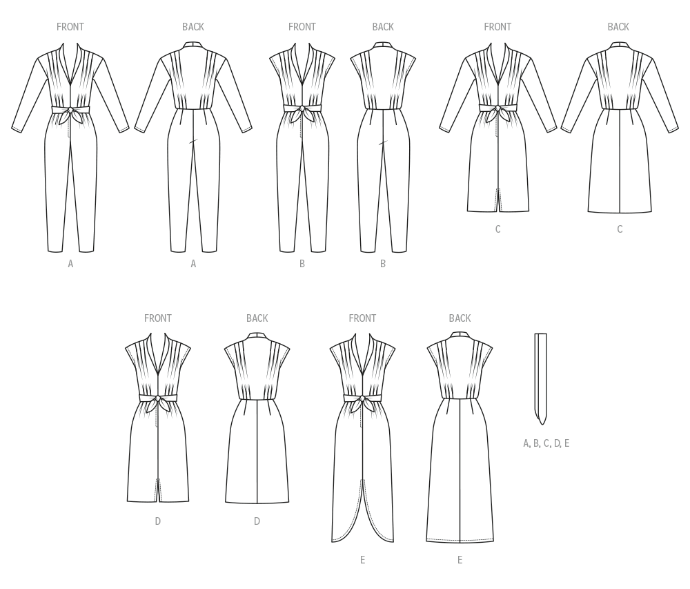 Patron Butterick n°7036 – Combinaison ou robe vintage années 80