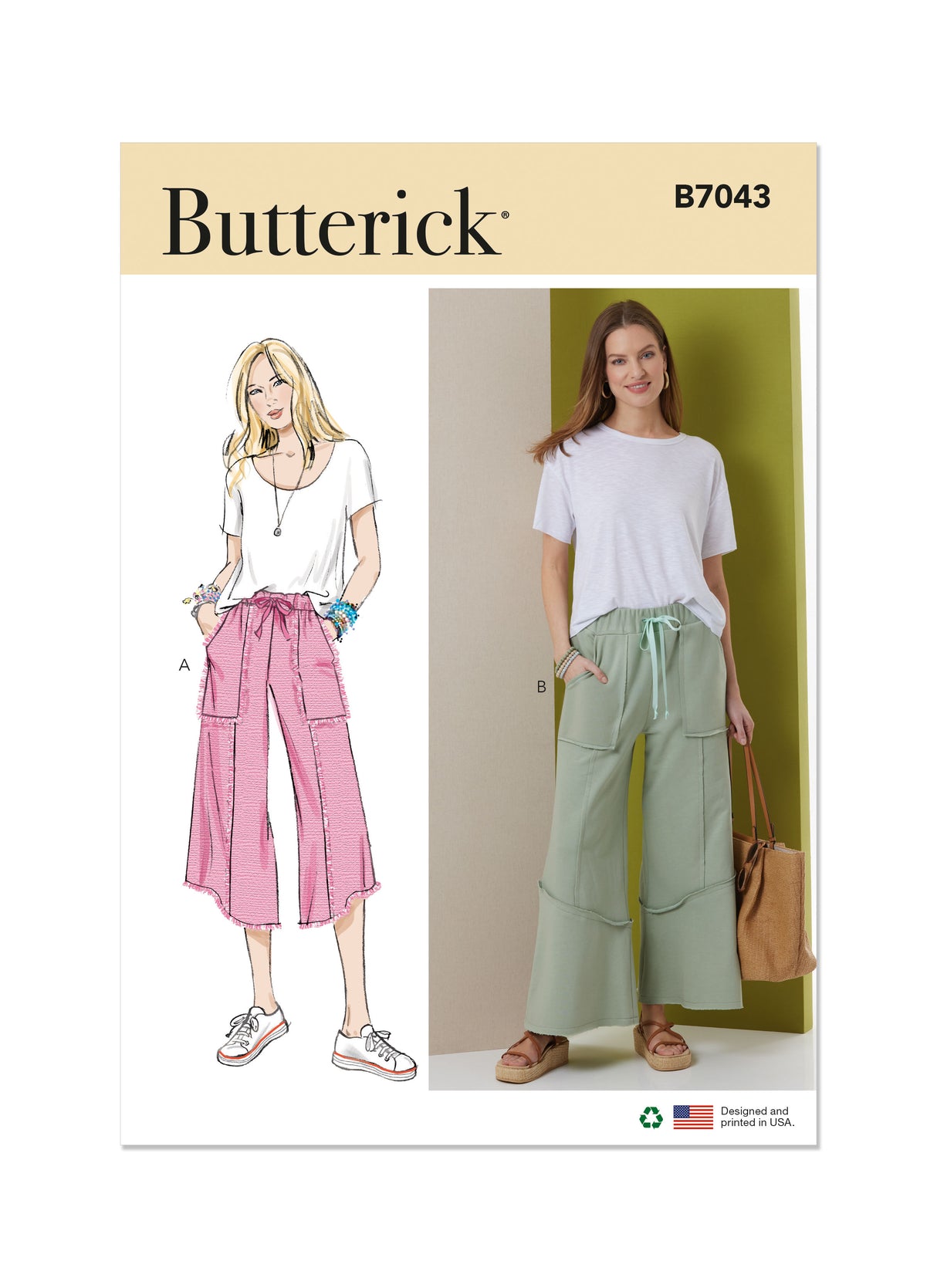 Patron Butterick n°7043 – Pantalon pull-on