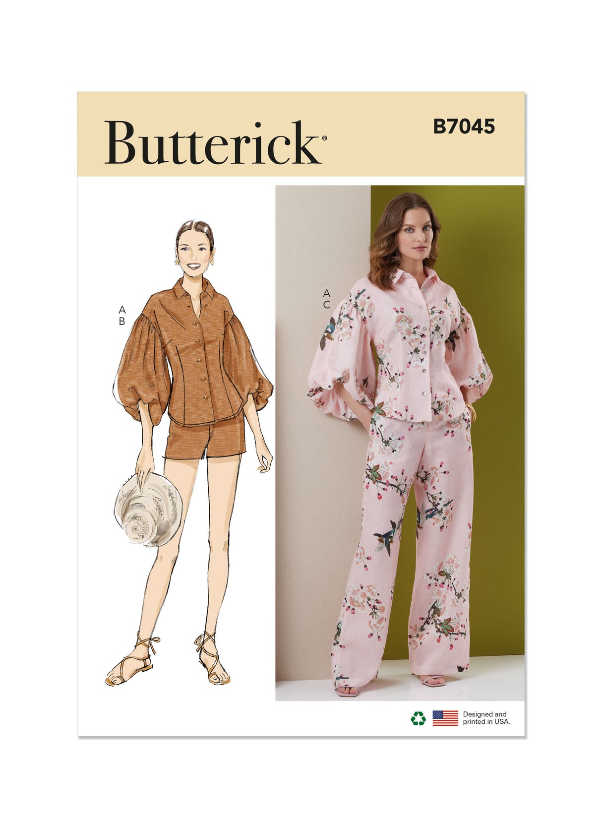 Patron Butterick n°7045 – Ensemble top & bas