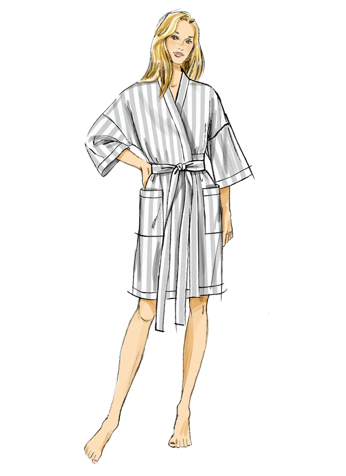 Patron Butterick n°7047 – Robe d’intérieur et pantalon