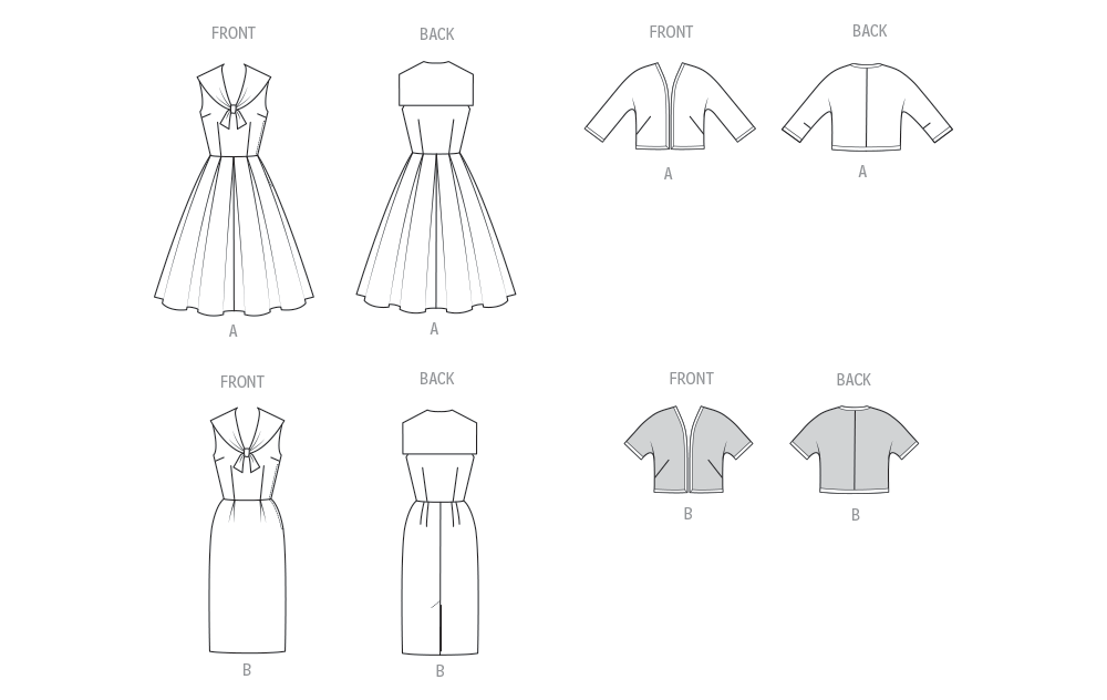 Patron Butterick n°7052 – Robe et veste vintage