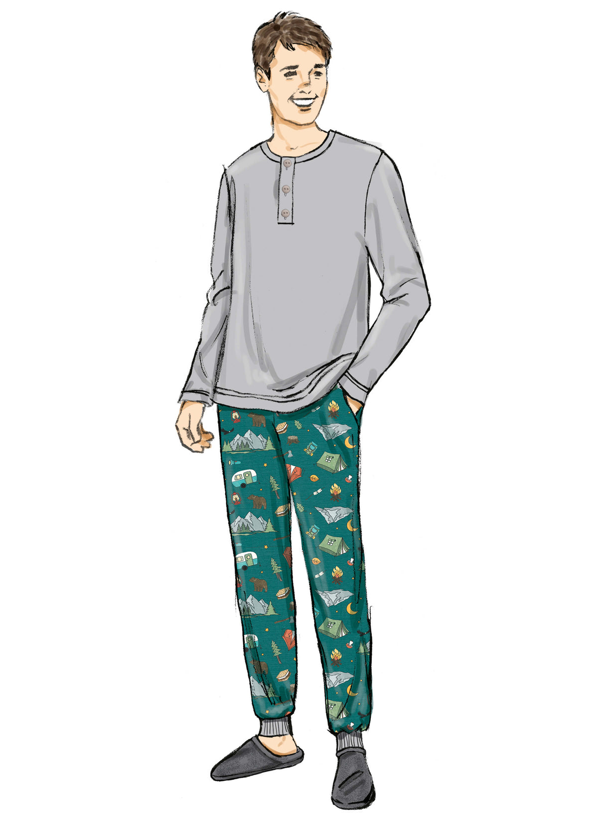 Patron Butterick n°7065 – Pyjamas assortis pour toute la famille