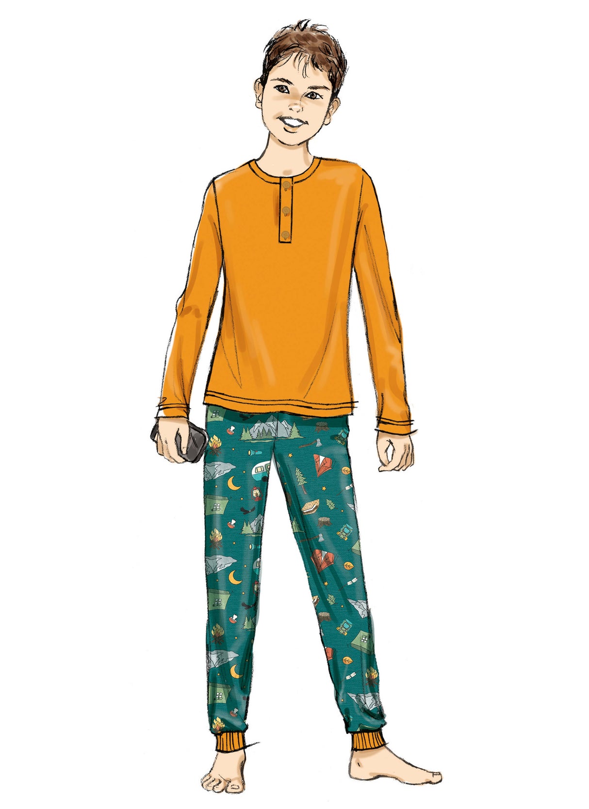 Patron Butterick n°7065 – Pyjamas assortis pour toute la famille