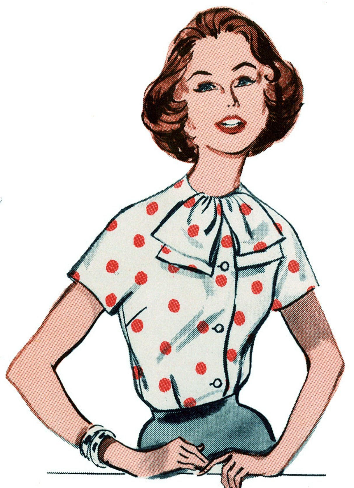 Patron Butterick n°7071 – Blouse vintage années 1960 à quatre encolures