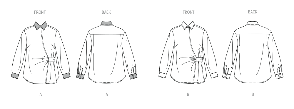 Patron Butterick n°7080 – Blouse ample à col montant