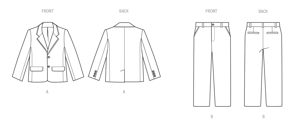 Patron Butterick n°7087 – Blazer et pantalon pour garçon