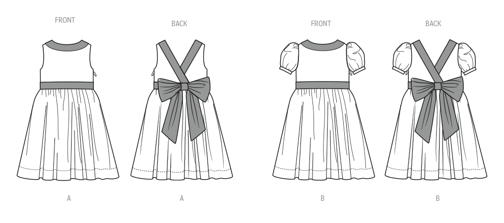 Patron Butterick n°7089 – Robe de cérémonie pour fille