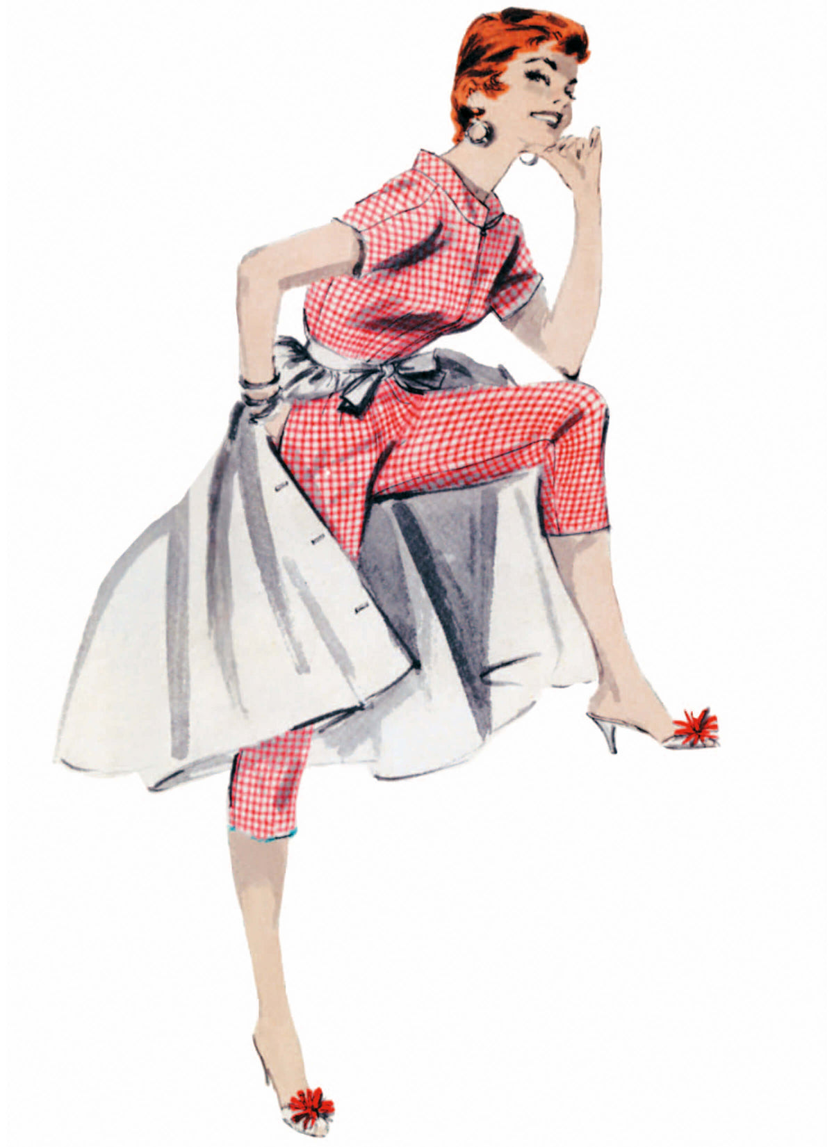 Patron Butterick n°7090 – Combinaison et jupe-culotte vintage années 1950