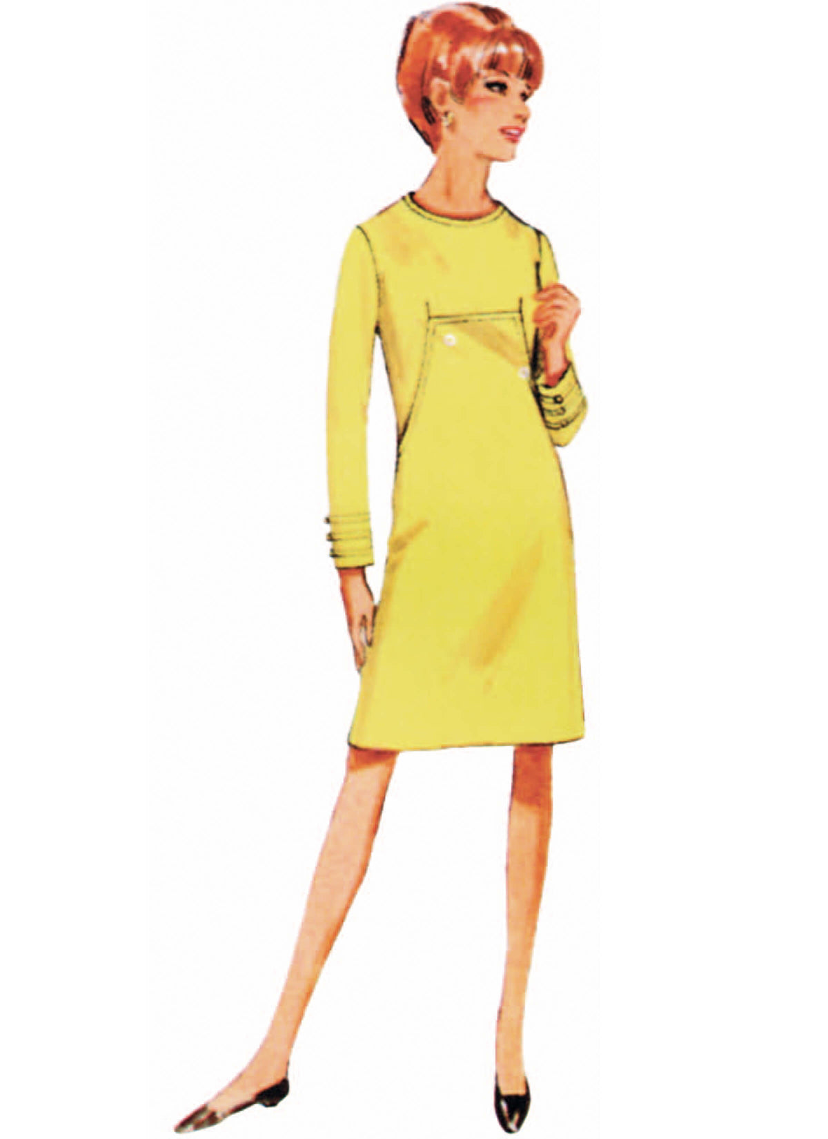 Patron Butterick n°7091 – Robe vintage années 1960