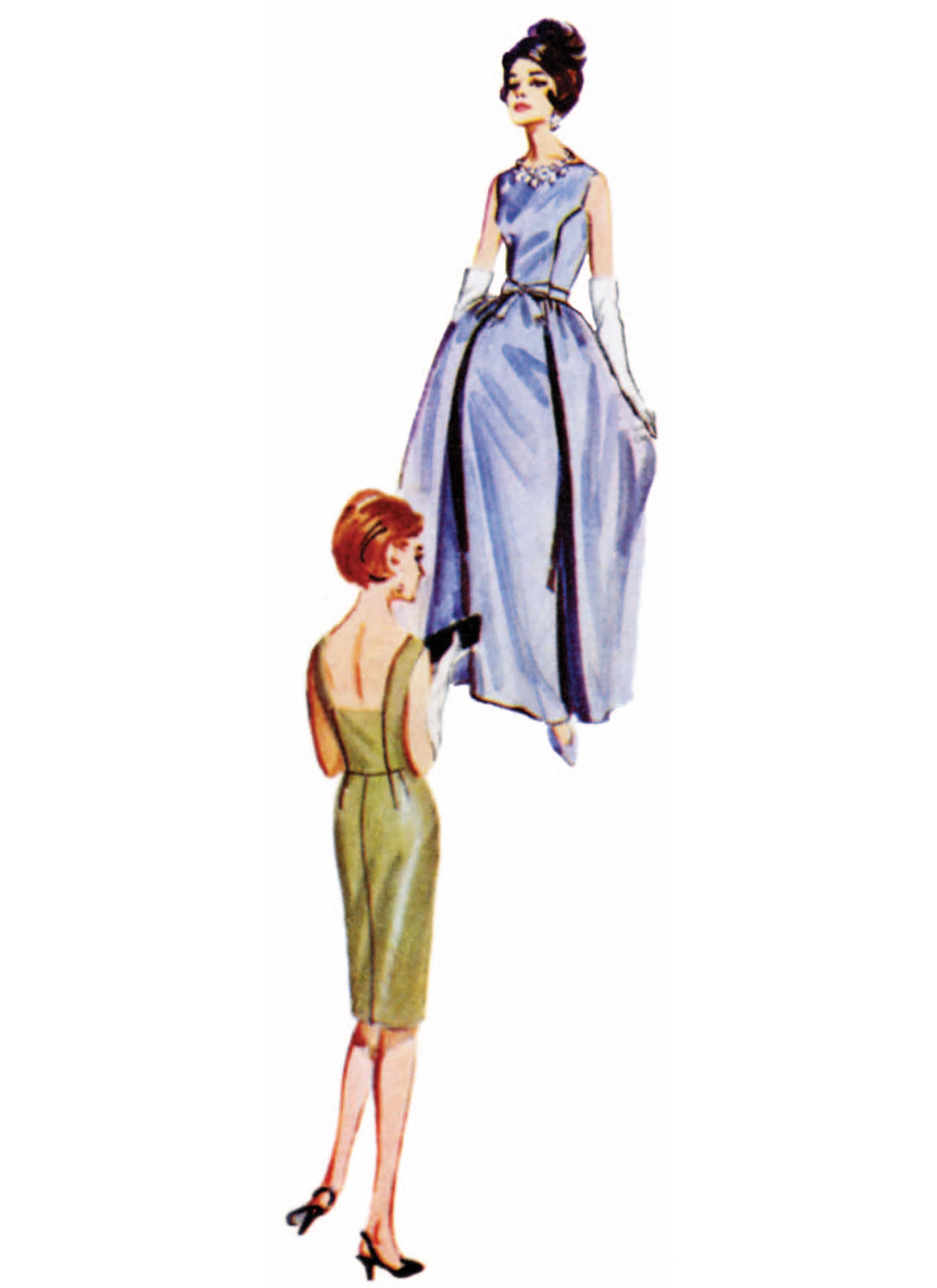 Patron Butterick n°7092 – Robes de soirée vintage années 1960