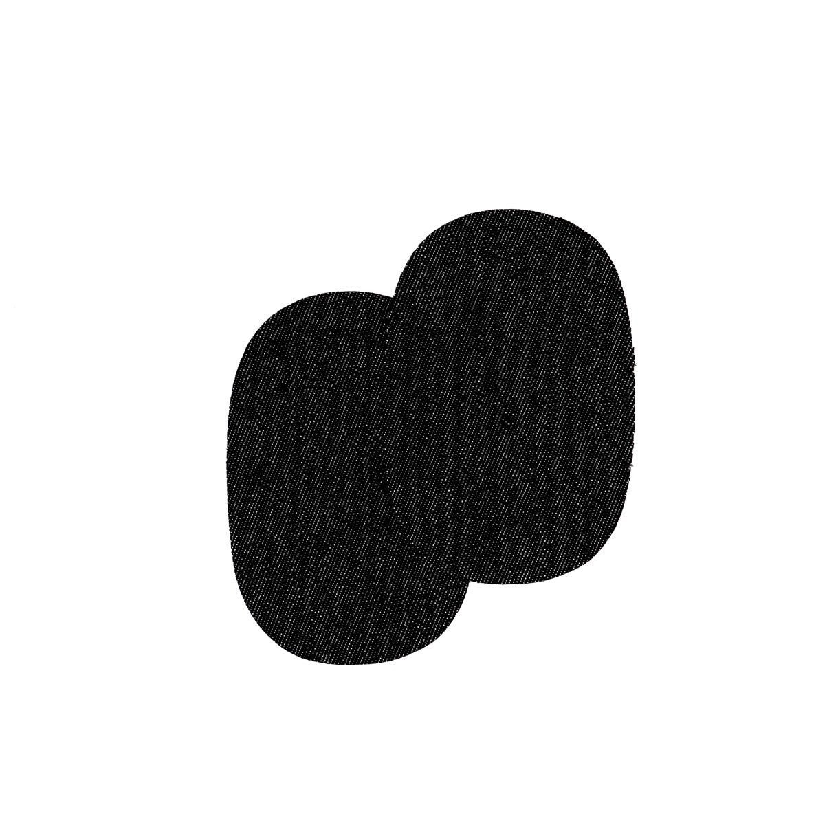 Coudières/Genouillères thermocollantes en jean noir BOHIN – 10 x 15 cm