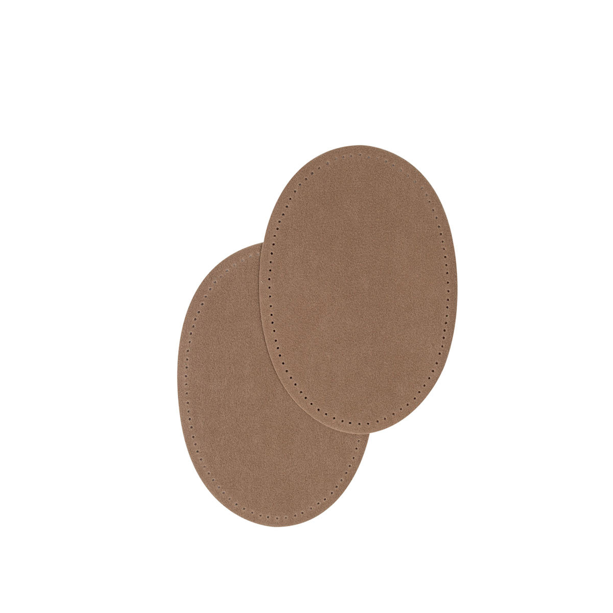 Coudières/Genouillères thermocollantes en suédine beige BOHIN – 9,5 x 14 cm