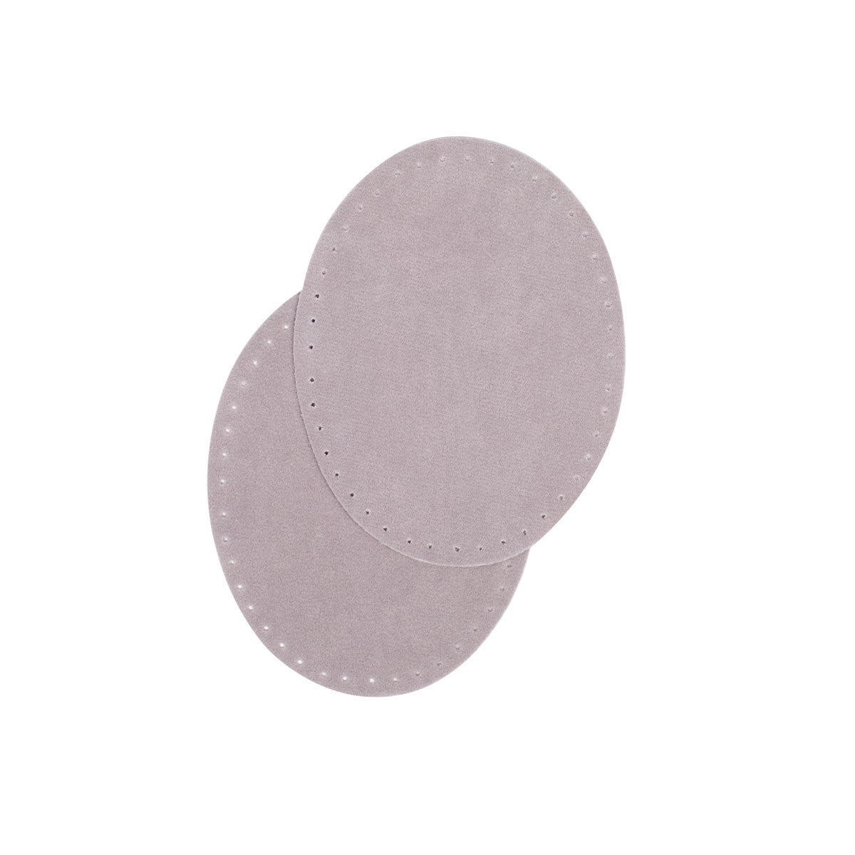 Coudières/Genouillères thermocollantes en suédine gris clair BOHIN – 8 x 10,5 cm