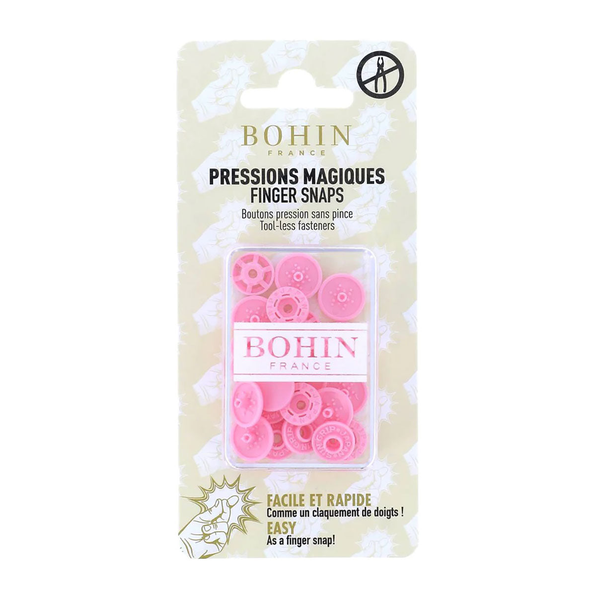 Pressions magiques BOHIN 13 mm – Rose